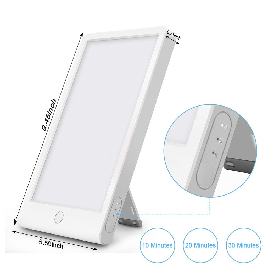 Light Therapy Lamp, SMY Blue Light Energy Lamp and Adjustable LED Blue Light, Tablet One Touch with Timer, 100% UV Free