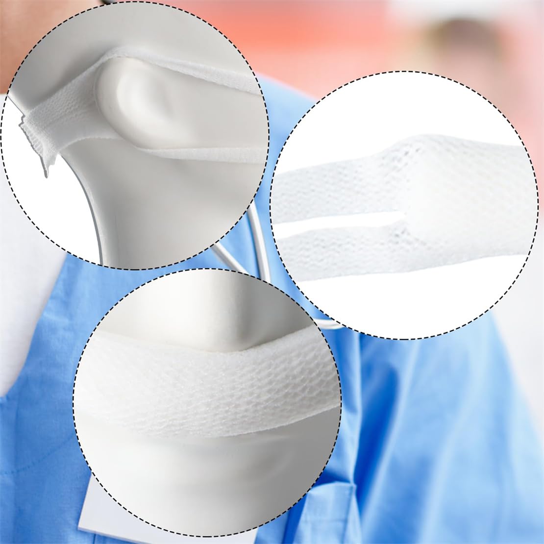 Elastic Nose Bandage 5 Pcs Nasal Bandage Dressing Holder High Absorption Nasal Surgery Bandages Recovery Supplies, White