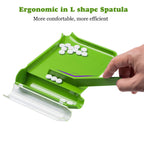 Medarchitect Right Hand Pill Counting Tray with Spatula (Light Green - L Shape)