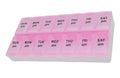 7 Day Weekly Pill AM PM Organizer, ShysTech Large Pill Case Pill Box for Pills/Vitamin/Supplements/Medication (Pink, Regular)