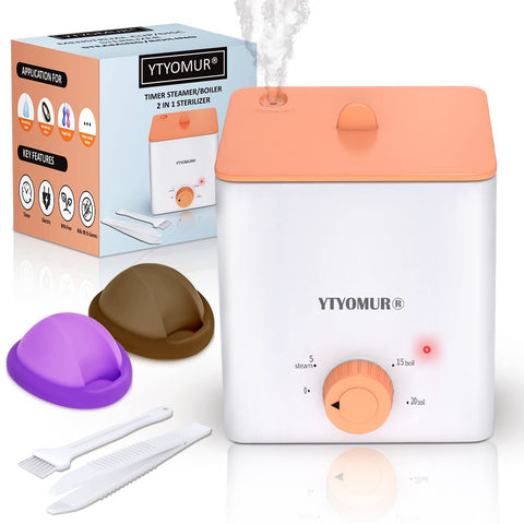 Menstrual Disc with Sterilizer- Menstual Cup Sterilizer Steamer with 2 Soft & Reusable Period Disc, Menstrual Cups Period Cup Ki