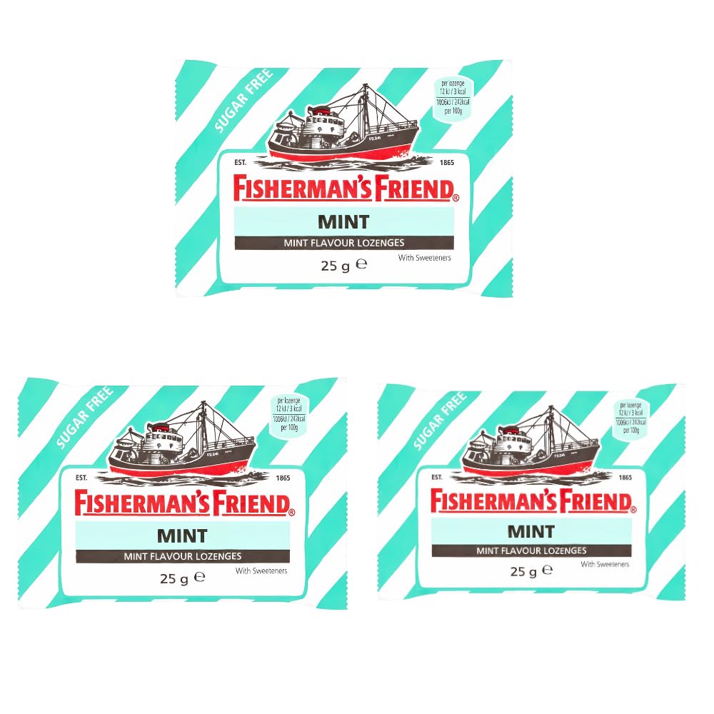 Fishermans Friend Mint Lozenges, 25g Sachet (Pack of 3)