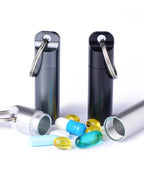 Piffny Waterproof Portable Keychain Pill Holder Medicine Fob with Key Ring for Travel, Camping Trips, and Everyday Assurance - 3