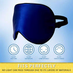Silk Sleep Eye Mask for Men Women, Comfortable Super Soft Eye Mask with Adjustable Strap, 100% Pure Silk, Blocks Light, Jersey S