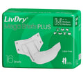 LivDry MegaBriefs Adult Diapers with Tabs, Max 12-Hour Capacity, Super Absorbent Incontinence Underwear, Leak Protection Briefs,