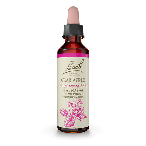 Bach Original Flower Remedies, Crab Apple for Accepting Imperfections, Natural Homeopathic Flower Essence, Holistic Wellness and