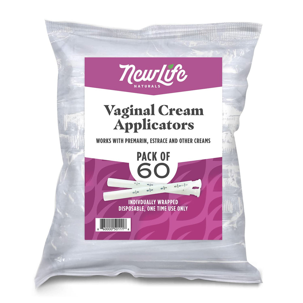 NewLife Naturals Disposable Plastic Vaginal Cream Applicators Hygienic Threaded Injector Applicator Preseed Estrace Premarin OTC