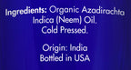 Organic, Neem Oil, for Plants, Skin, Hair, Dogs - 100% Pure, Neem Oil, by Zongle Therapeutics, 4 OZ