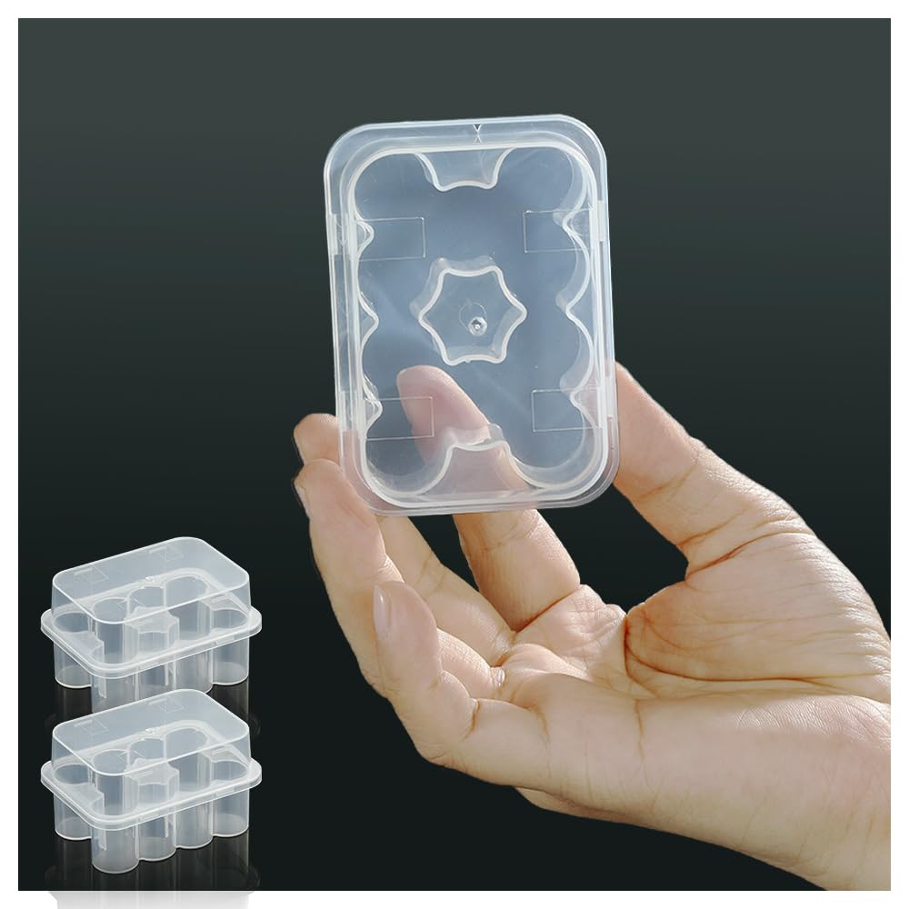 2-Pack Peptide Case for Fridge, 3 mL Vial Holder for Refrigerator, 10-Slot Insulin & Peptide Holder Each, 20 Slots Total, Semi-T