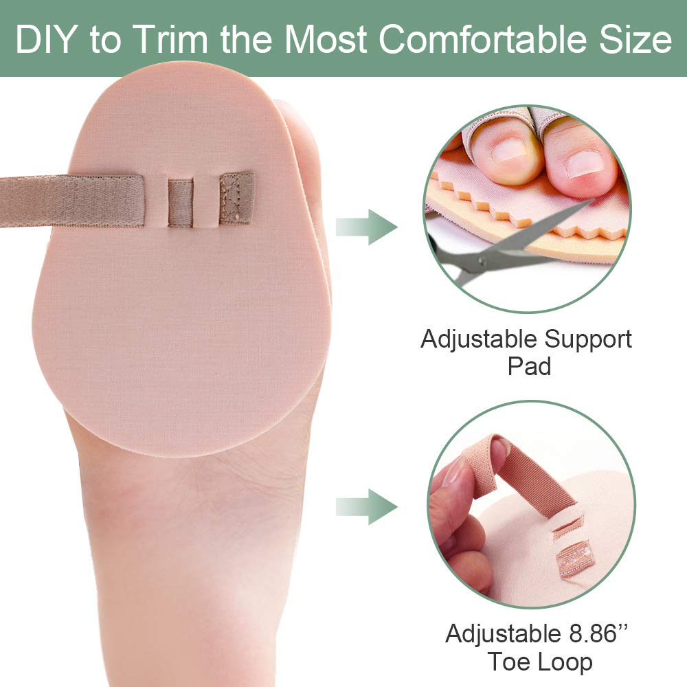Welnove - Hammer Toes Straightener Toe Splint Corrector for Claw, Curled, Crooked Toe, Cushion Brace Joint Realign Metatarsal Su