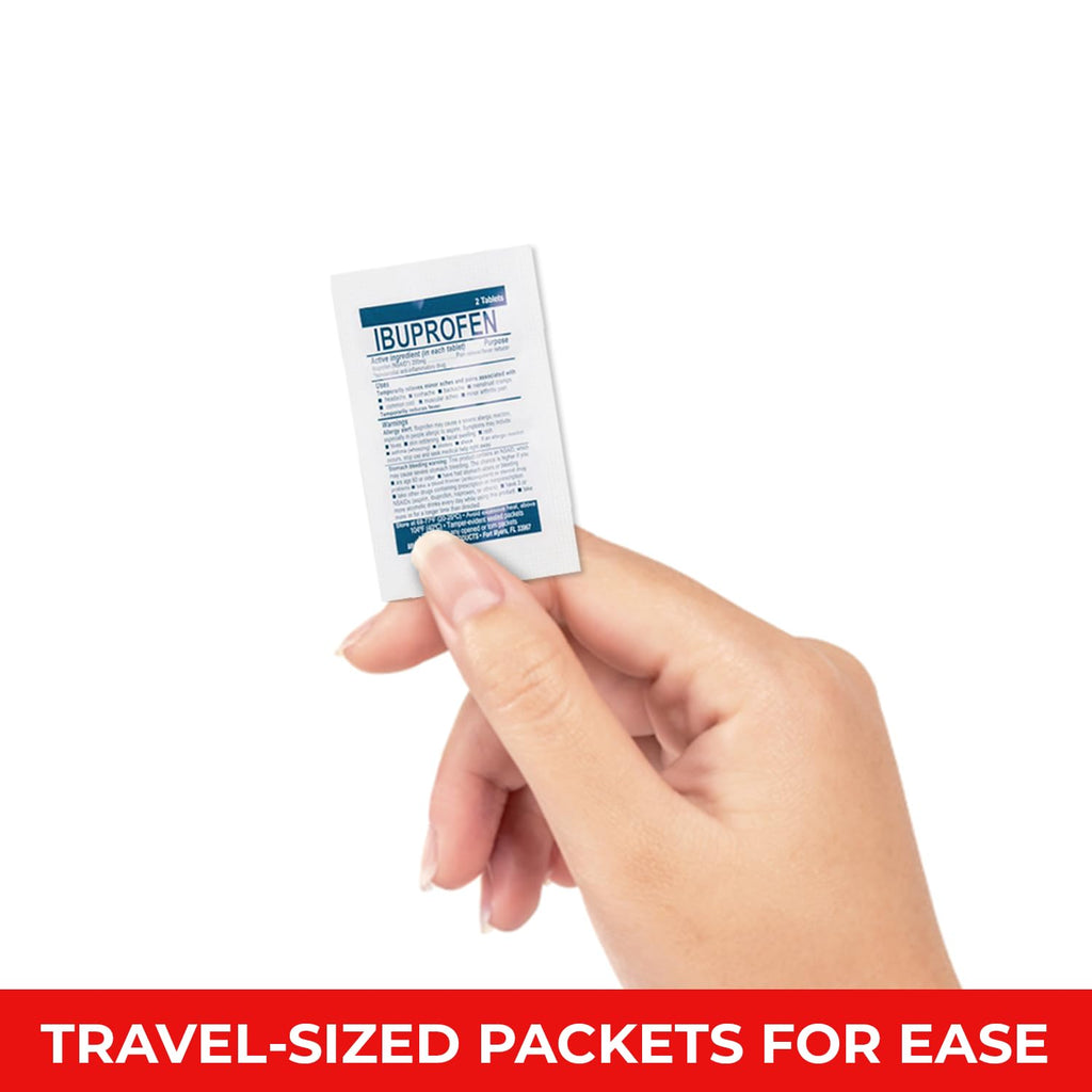 Travel RX Medicine Kit - Bulk Travel Medicine Kit with Individually Wrapped Medicine & Bag for Indigestion, Motion Sickness & Mo