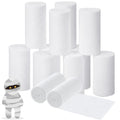BBTO 6 Rolls Halloween Performance Mummify Cotton Bandages Gauze Rolls White Gauze Wrap Zombie Crepe Bandage Cosplay Mummy Stret