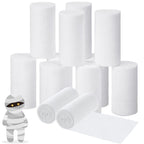 BBTO 6 Rolls Halloween Performance Mummify Cotton Bandages Gauze Rolls White Gauze Wrap Zombie Crepe Bandage Cosplay Mummy Stret
