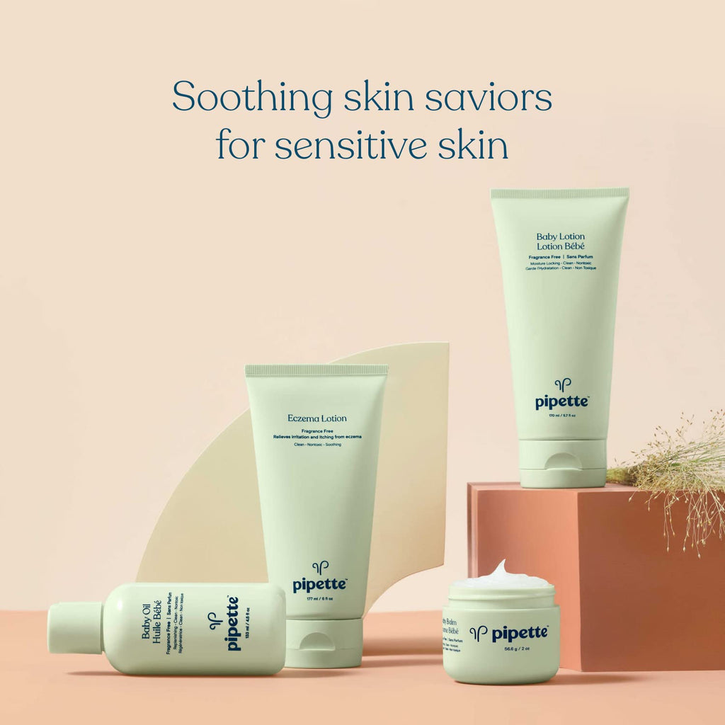 Pipette Eczema Lotion - Relieves Irritation, Keeps Dry, Itchy Skin Calm, Smooths and Deeply Moisturizes Sensitive Skin, Fragranc