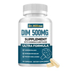 DIM 500MG Supplement Ultra Formula - Hormone Metabolism & Estrogen Balance Support for Women & Men - Diindolylmethane with Black