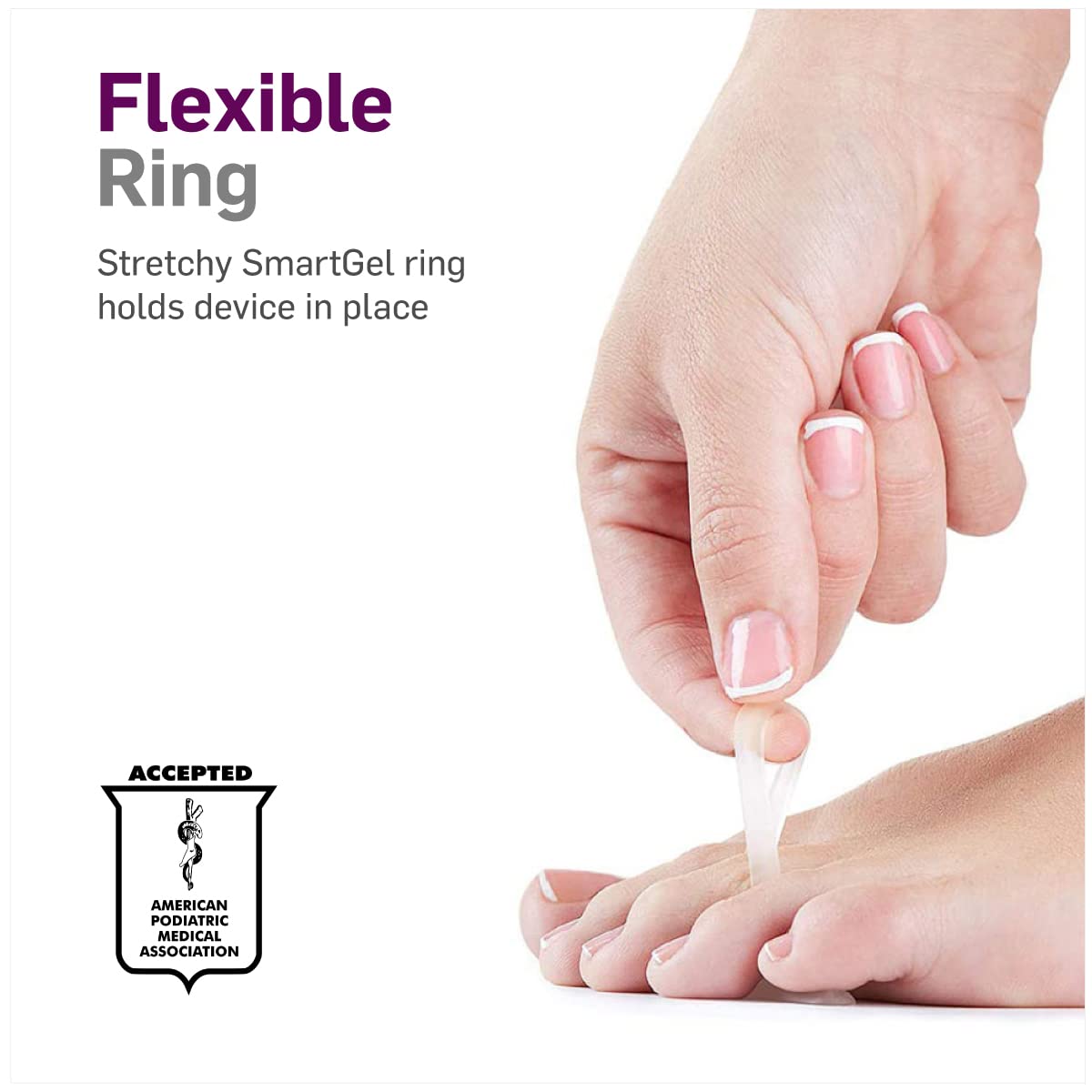NatraCure Gel Hammer Toe Crest Pads (Left/Right) - 1 Pair - (Toe Straightening Cushion, For Mallet Toes and Overlapping Toes) -