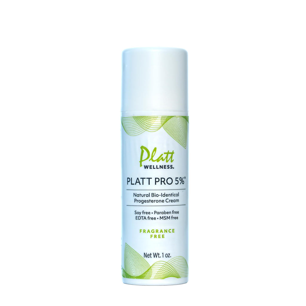 Dr. Platts Platt Pro 5% Fragrance-Free All Natural & Bio-Identical Progesterone Cream - Travel Size (1 Ounce) - Free from parab