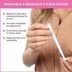 BoriCap Boric Acid Vaginal Suppository Applicators, 7 Applicators - Hygienic Solution for Easy Glide Applicator Insertion - Wash