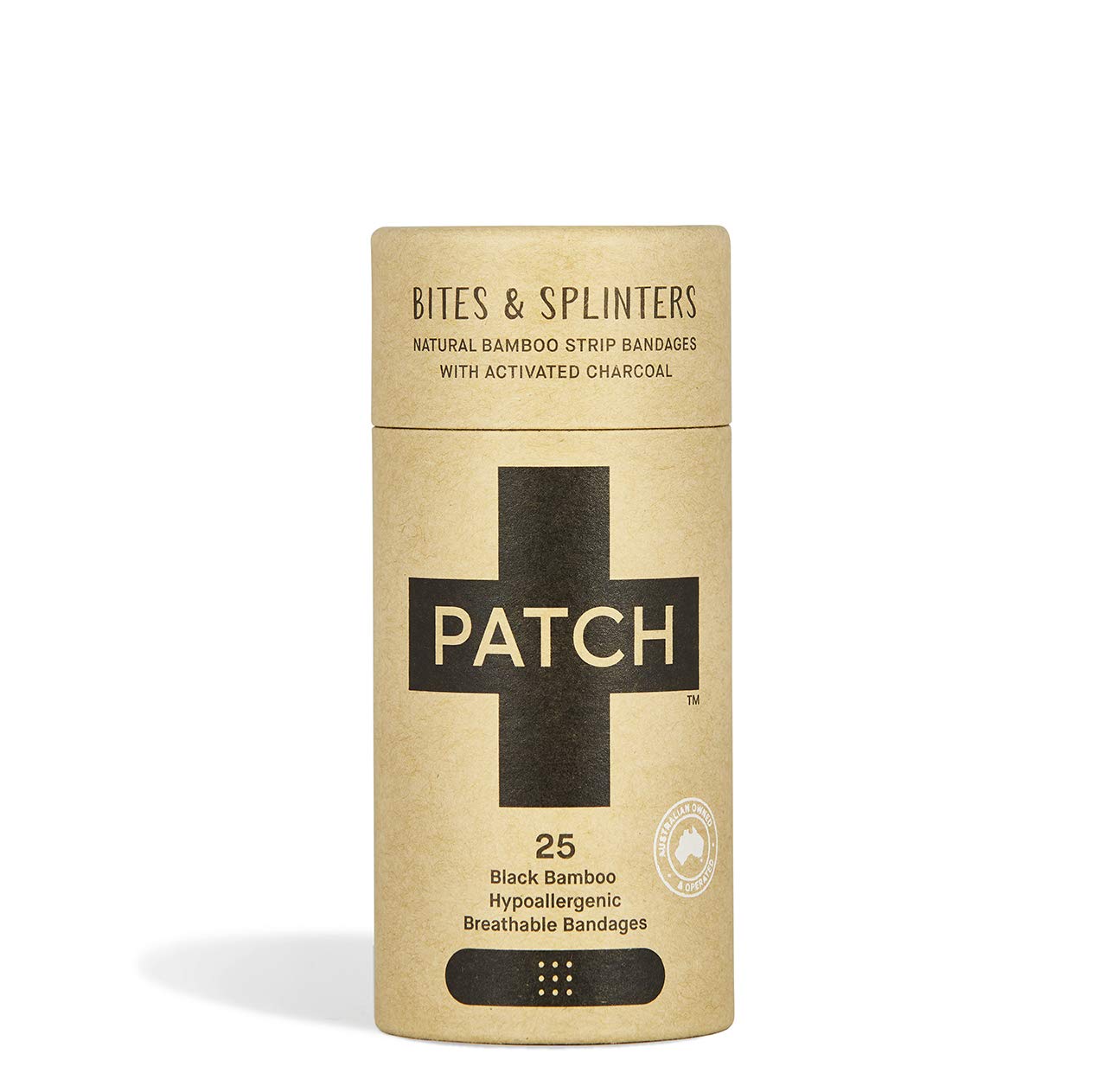 Patch Black Bamboo / Activated Charcoal Adhesive Bandage Sterile .75 x 3, 25 Count (Pack of 1)
