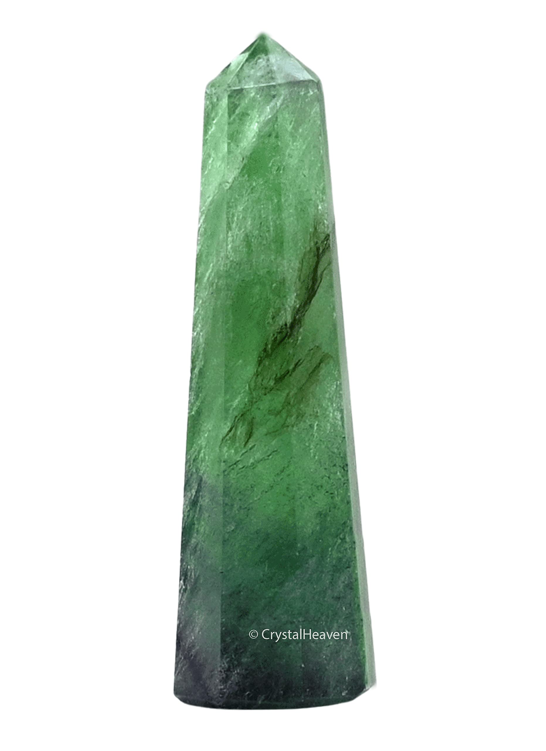 Crystal Heaven Green Fluorite Crystal Tower Obelisk Point For Chakra, Healing And Balancing  Aaa Grade Original Certified Gemst