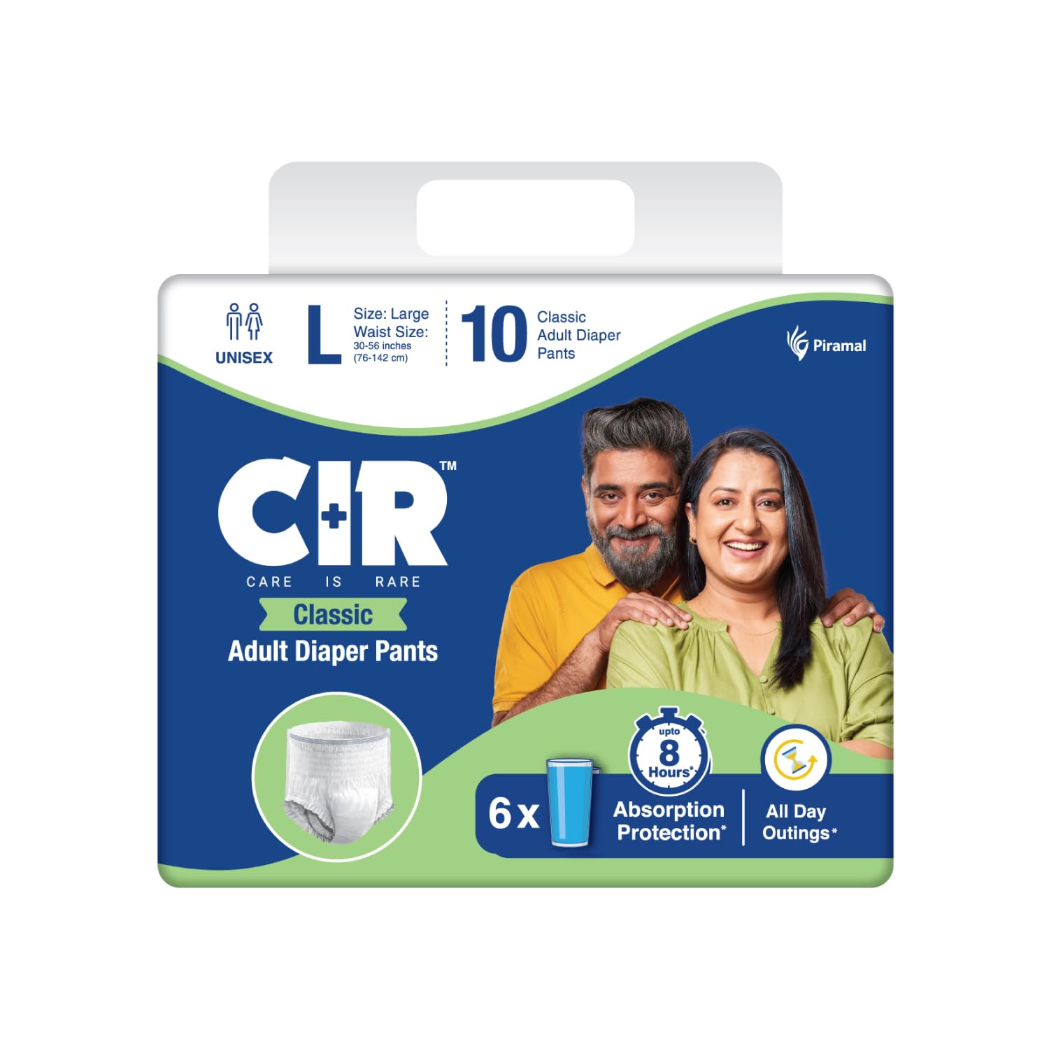 Cir Classic Adult Diaper Pants Style | Adult Diapers L Size (Large) | Waist Size (76142 Cm | 3056) | 8 Hour Absorption Prote