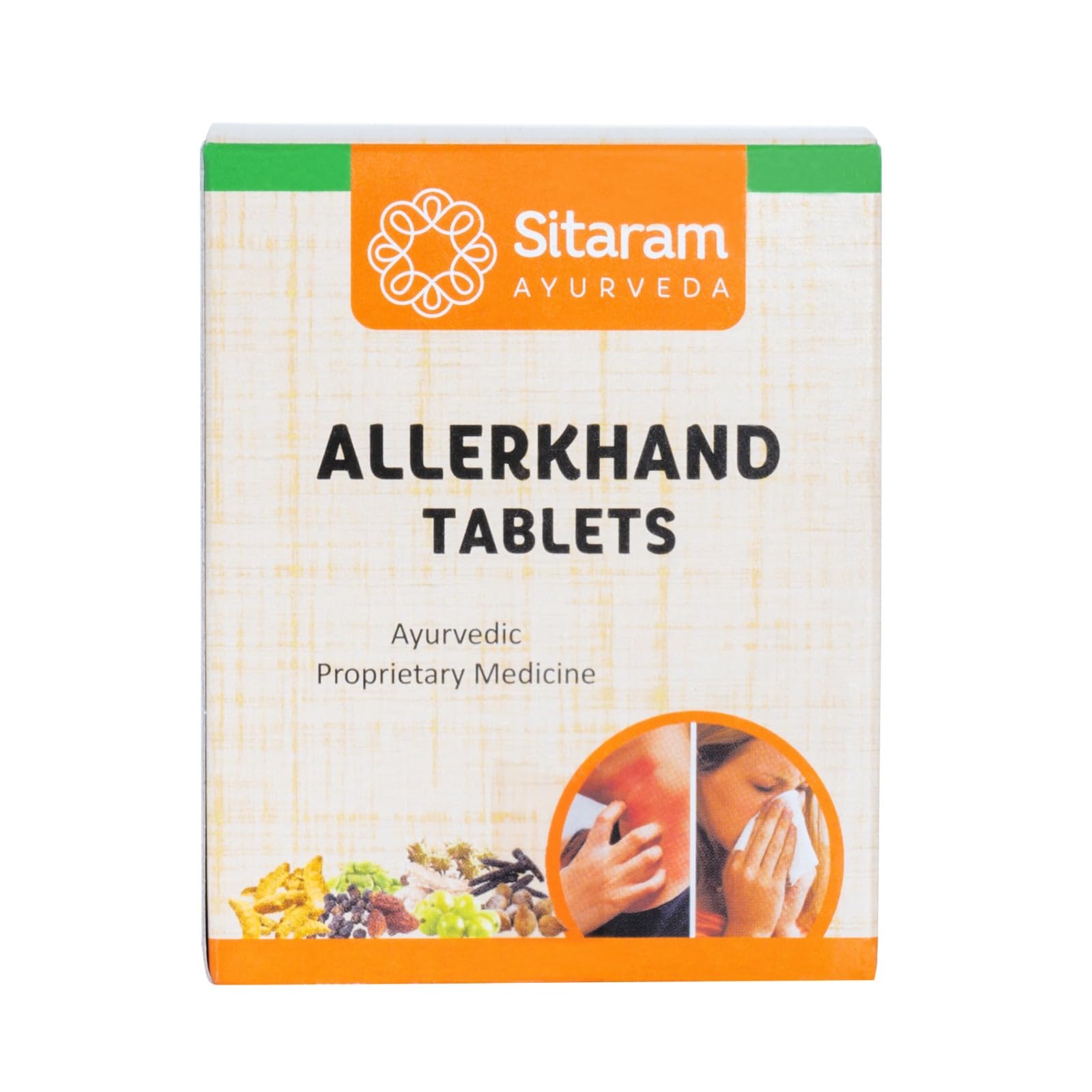 Sitaram Ayurveda Allerkhand Tablets | Ayurvedic Chewable Formula With Haridra, Neem & Guduchi | Supports Immune Health, Respirat