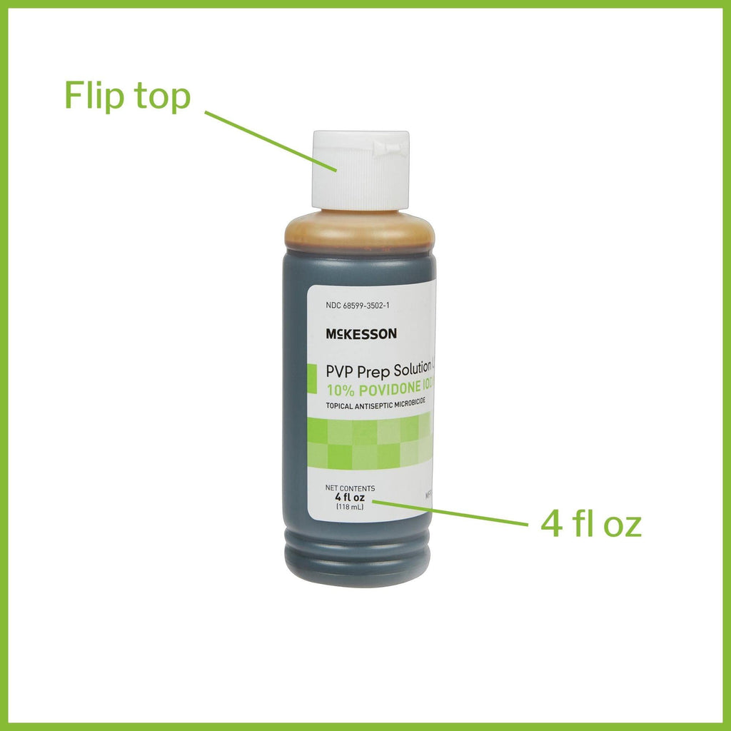 McKesson PVP Prep Solution USP, 10% Povidone-Iodine, 4 oz, 36 Count