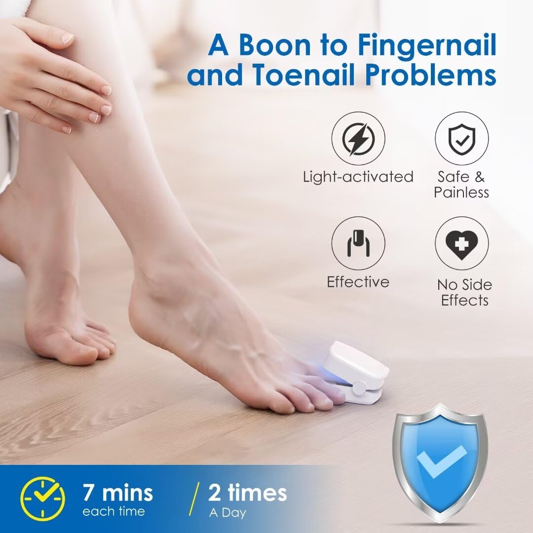 Nail Fungus Cleaning Light Device, FSA or HSA eligible Nail Fungus for Damaged Discolored Thick Toenails & Fingernails, Effectiv