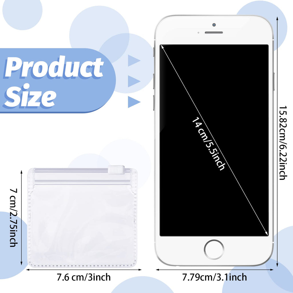 Pill Pouch Bags Zippered Pouch Set Reusable Baggies Clear Plastic Self Sealing Travel Medicine Organizer Storage Pouches with Sl