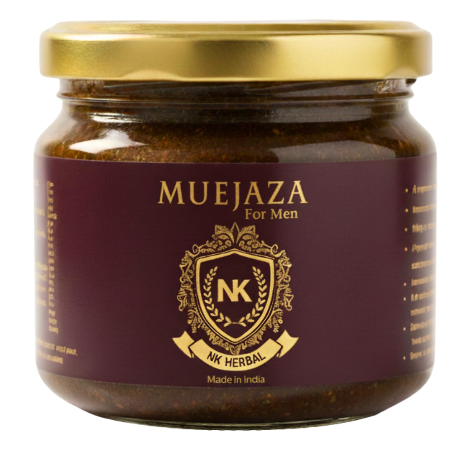Nk Herbal Muejaza For Men  Vitality Strength Stamina & Overall Health  With Pure Saffron | Shilajit | Ashwagandha | Gold Vark 