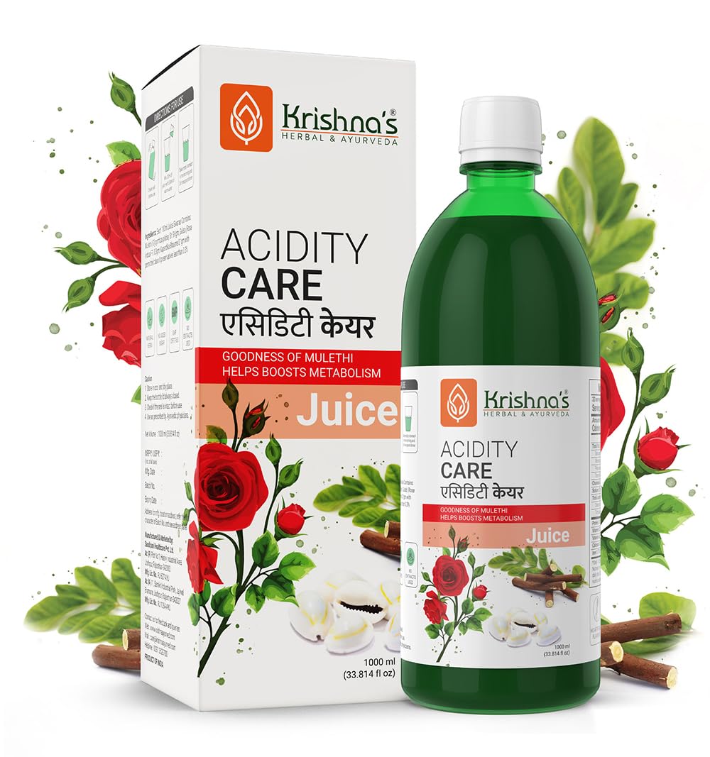 KrishnaS Herbal & Ayurveda Acidity Care Juice 1000 Ml(Pack Of 1) Provides Relief From Acidity & Bloating