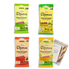 Chimes Ginger Chews Variety Pack of 4 Bundle - 1 of each (Original, Mango, Lemon & Orange) 6 oz total Low Calorie, Vegan, GF, Or