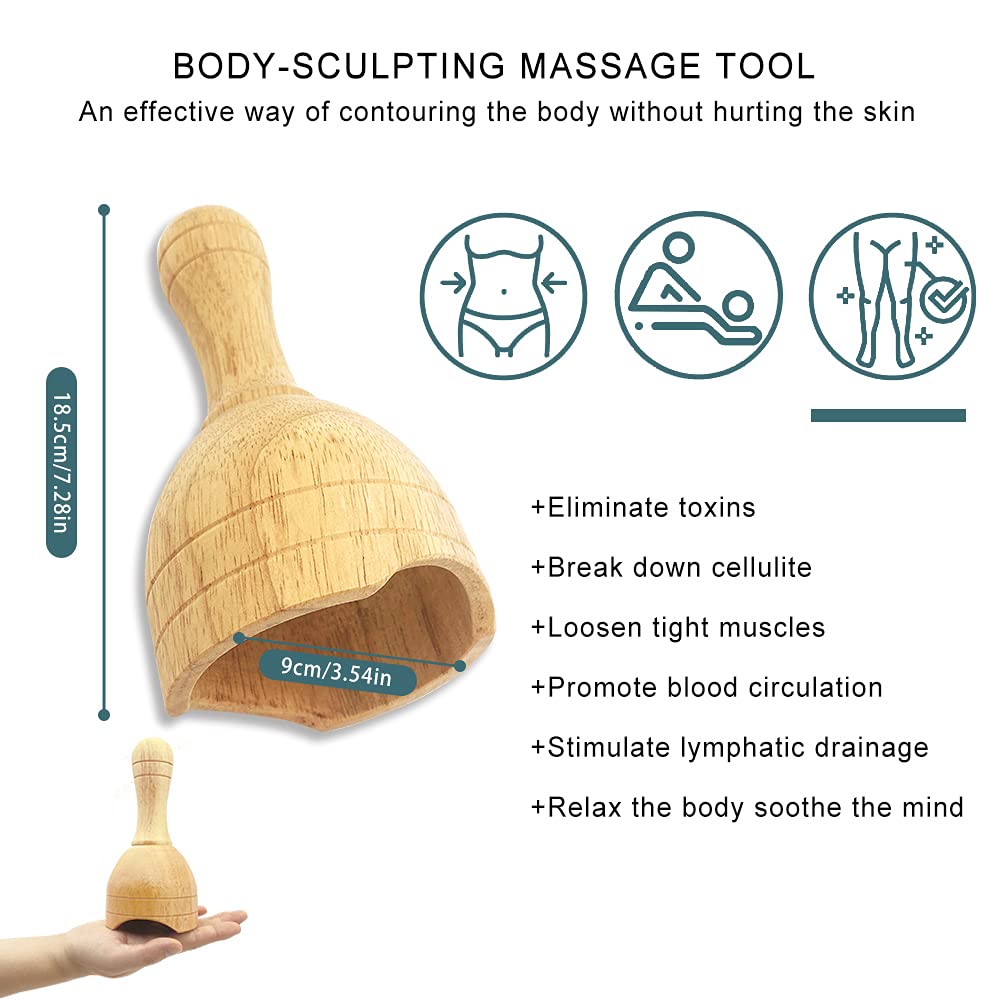 Goodtar Wood Therapy Massage Cellulite Large Cup Body Contour Maderoterapia