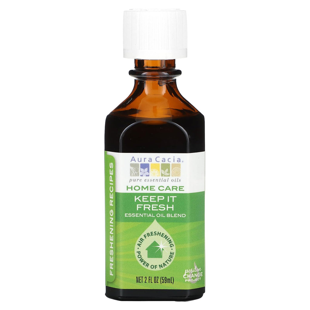 Aura Cacia Keep it Fresh Essential Oil Blend for Home Care, 2 Fluid Ounce