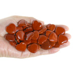 Nvzi Tumbled Polished Natural Red Jasper Crystal Heart Stones, Crystals and Healing Stones Quartz Bulk for Wicca, Reiki, Healing