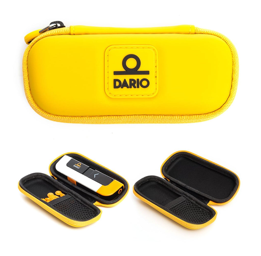 DARIO Diabetes Travel Case Bag - For Glucose Monitor Kit & Other Diabetic Supplies (Small, Yellow)