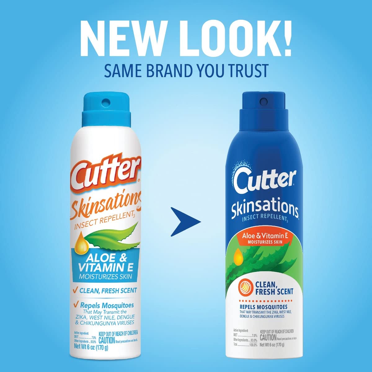 Cutter Skinsations Insect Repellent, Repels Mosquitos, Ticks, Gnats, Fleas, 7% DEET, 6 fl Ounce (Aerosol Spray)