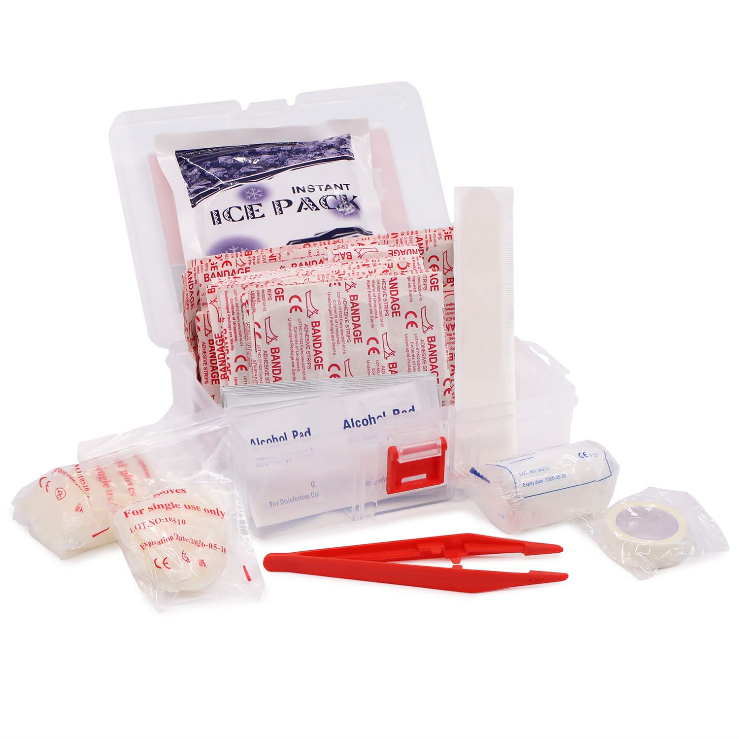 DMI 175-Piece First Aid Kit for Minor Injuries, Cuts and Scrapes, All-Purpose, Portable and Convenient, Includes Bandages, Injur