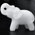 Ytbeoxk 1.8 Inch White Jade Elephant Crystal Decor, Healing Crystal Cute Figurines,White Elephant Gemstones Decorations Statue, 