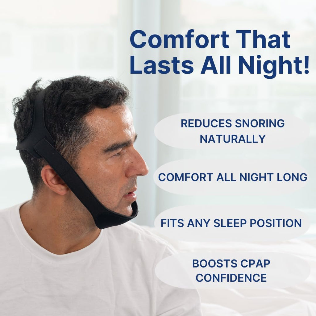 Chin Strap for CPAP Users (Halo Style) - Adjustable Strap