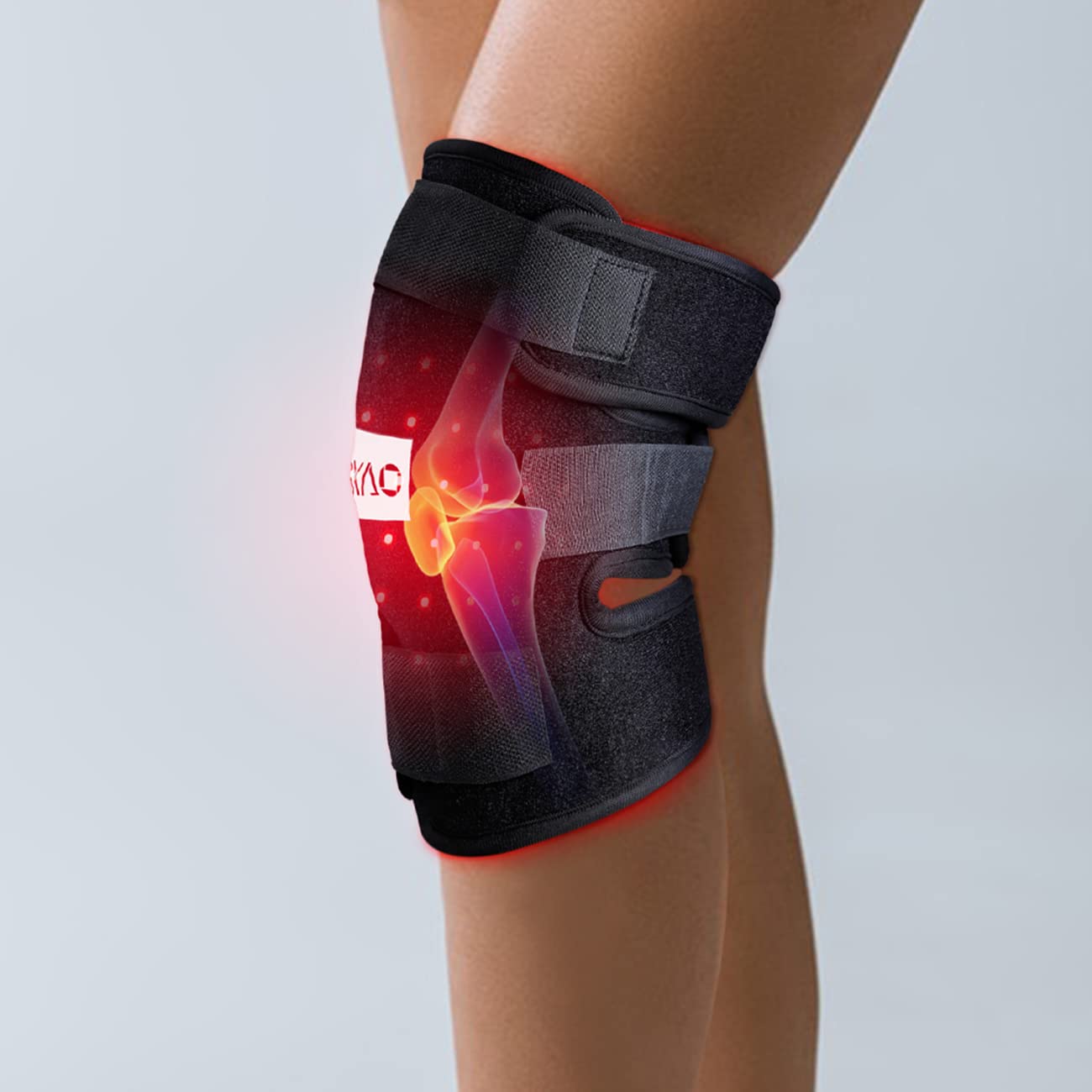 DGYAO Red Light & Infrared Light Therapy Belt for Knee Elbow Joint Pain Relief Flexible Wearable Wrap Deep Therapy Pad with Auto