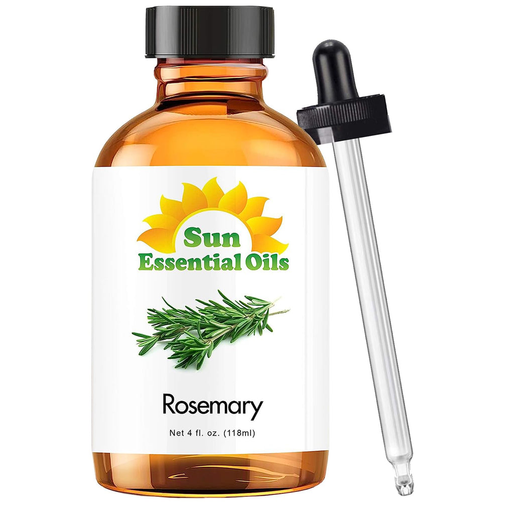 Sun Essential Oils 4oz - Rosemary Essential Oil - 4 Fluid Ounces - Sun Essential Rosemary Oil