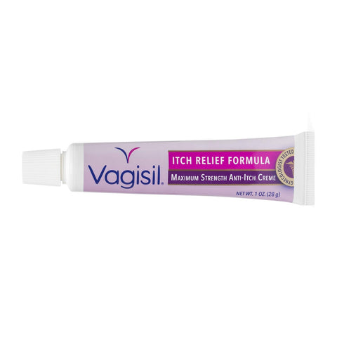 Vagisil Maximum Strength Feminine Anti-Itch Cream with Benzocaine for Women, Helps Relieve Yeast Infection Irritation, Gynecolog
