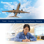 Flents Protechs Foam Ear Plugs for Sleeping, Snoring, Loud Noise, Concerts, Construction, Studying & Traveling, NRR 31, Made in