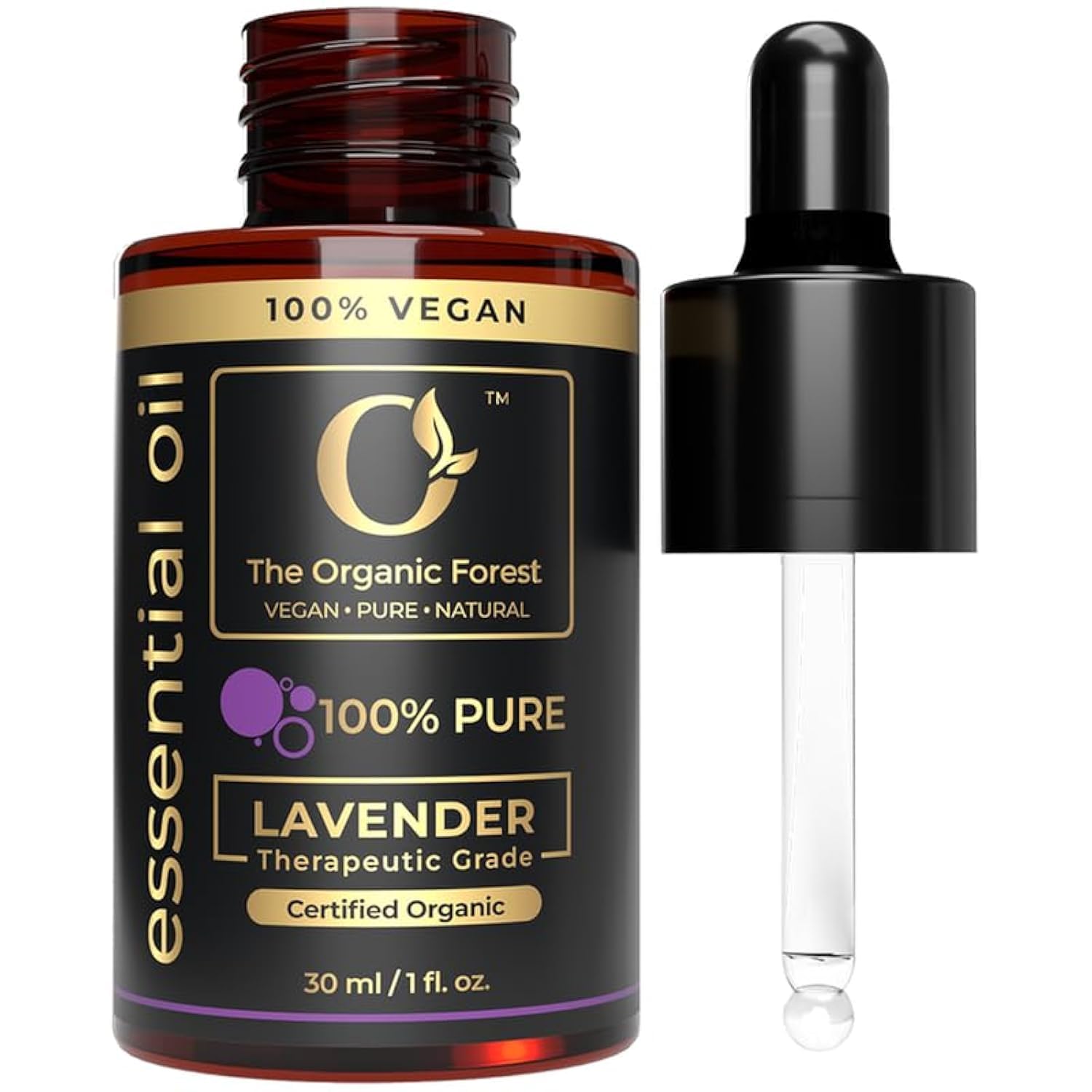 USDA Organic Lavender Essential Oil - Lavender Oil for Skin, and Aromatherapy - 100% Pure Organic Lavender Essential Oil for Cal