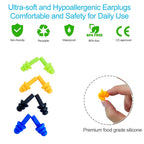Silicone Ear Plugs for Sleeping,16 Pairs Soft Waterproof Noise Canceling Reduction Earplugs Waterproof Reusable Sound Blocking E