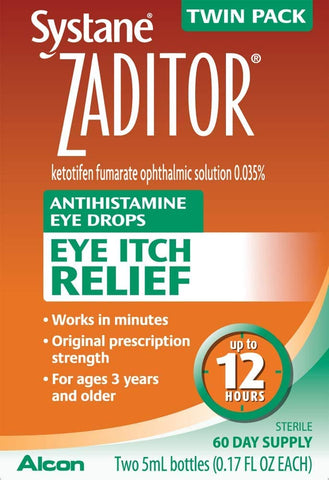 Zaditor Eye Itch Relief, 0.17 Ounce, 2 Pack