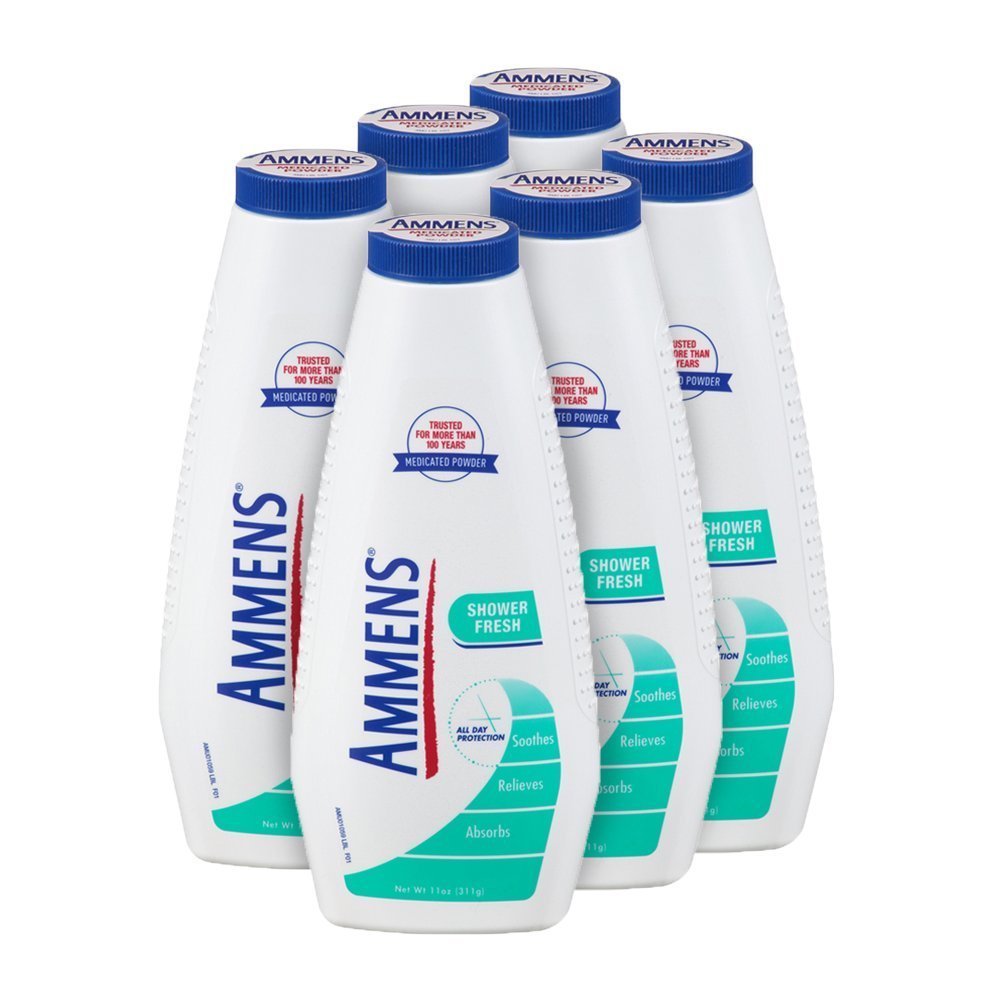 Ammens Powder, Shower Fresh 11oz (Pack of 6)