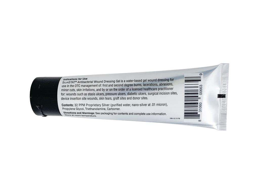 SilvrSTAT First Aid Kit Gel | 32 PPM Silver Healing Wound Dressing Gel | SilverSol Ag4O4 Particles | 1 oz