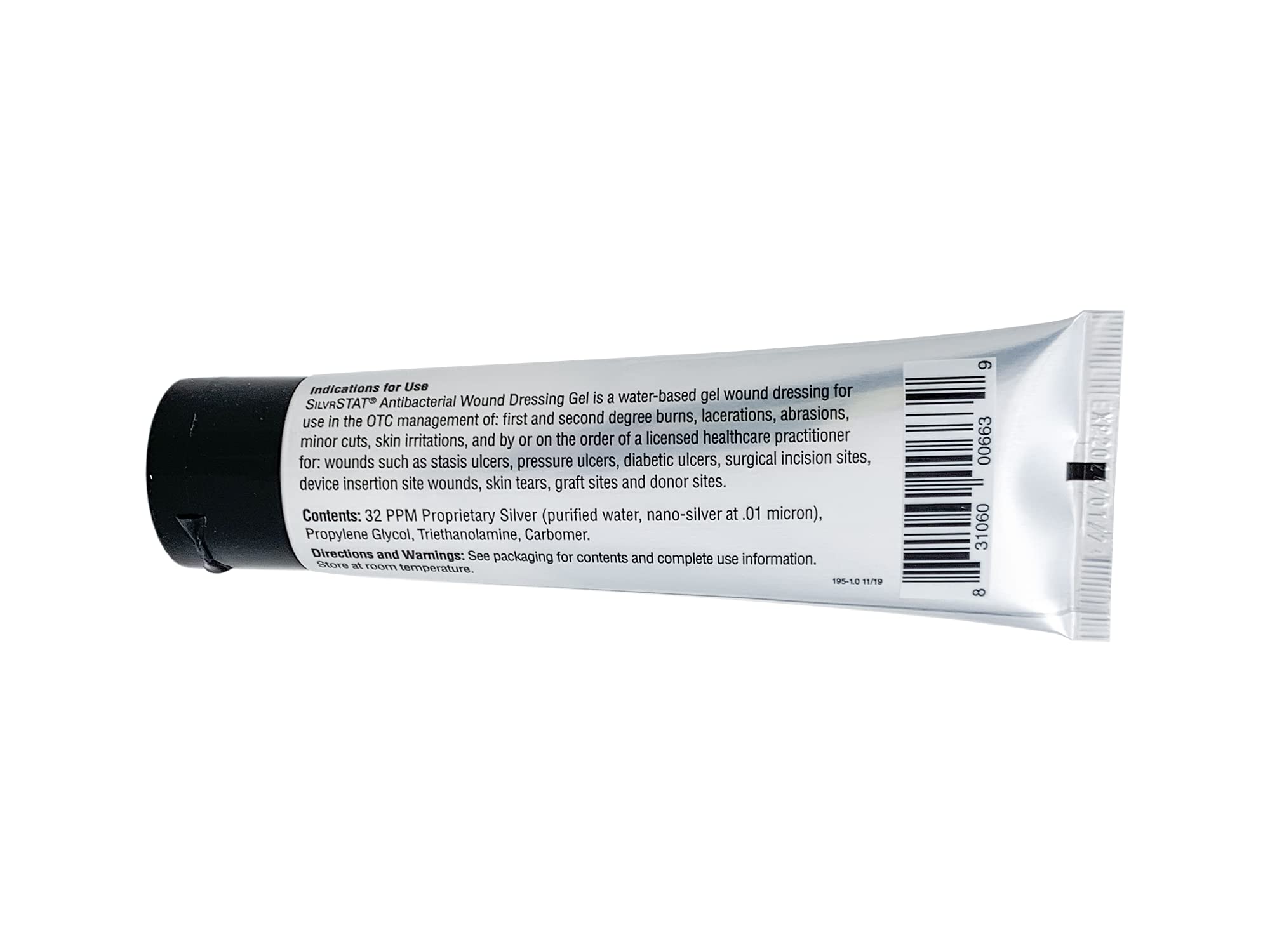 SilvrSTAT First Aid Kit Gel | 32 PPM Silver Healing Wound Dressing Gel | SilverSol Ag4O4 Particles | 1 oz